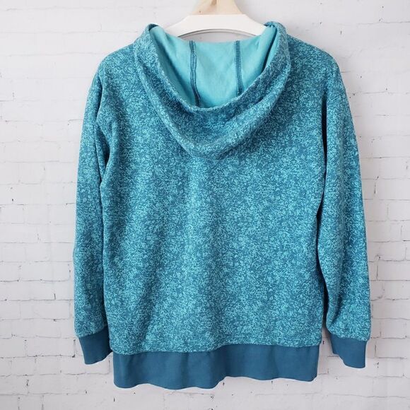 Athleta Sundown Alliance Hoodie Sweatshirt Oversized XS Teal Green Longer Length - Picture 5 of 8